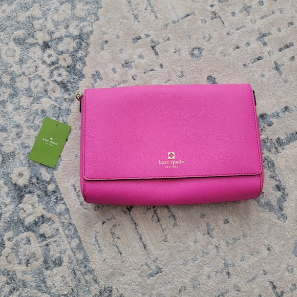 NWT Kate Spade Charlotte Street Alek Snapdragon Pink Crossbody - Picture 1 of 6